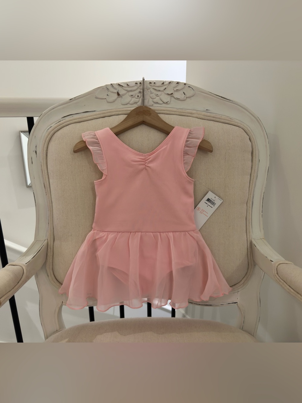 🩰 2T Ballet Pink Ruffle One-Piece Dance & Play Leotard Tutu for Toddler Girl NWT